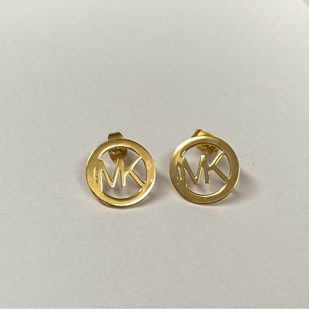 VTG Michael Kors Gold Logo Earrings